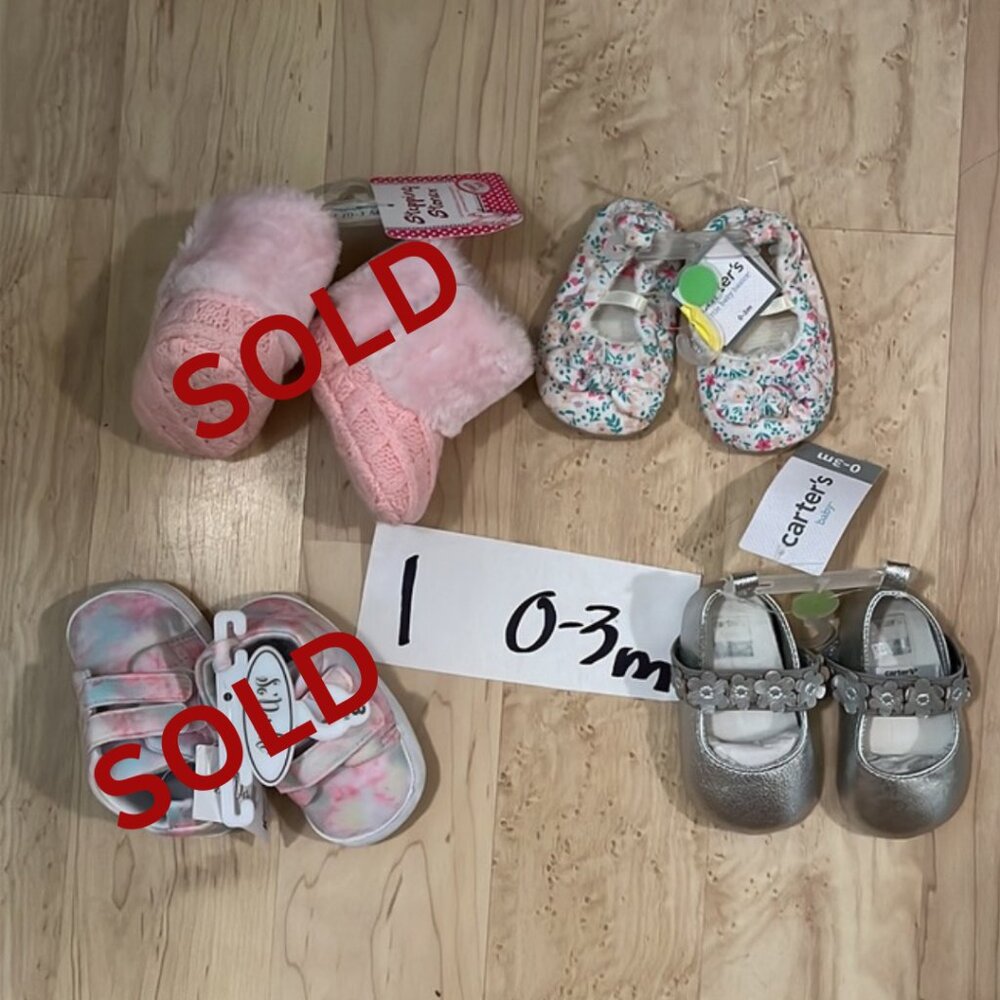 NWT $5/PAIR INFANT GIRLS' SHOES FOR SALE BUT NOT LISTED SEPARATELY IN MY CLOSET